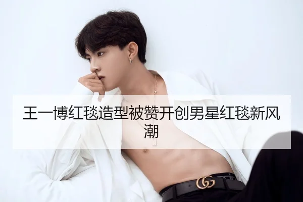 王一博红毯造型被赞开创男星红毯新风潮